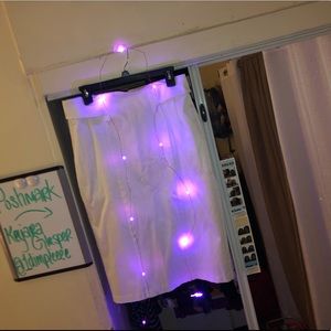 White long pencil skirt